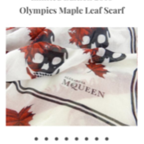 ALEXANDER MCQUEEN - LIMITED EDITION 2010 OLYMPICS MAPLE LEAF SCARF - Picture 4 of 9